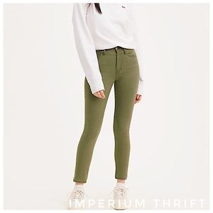721 High Rise Skinny Women's Jeans Olive Green 25